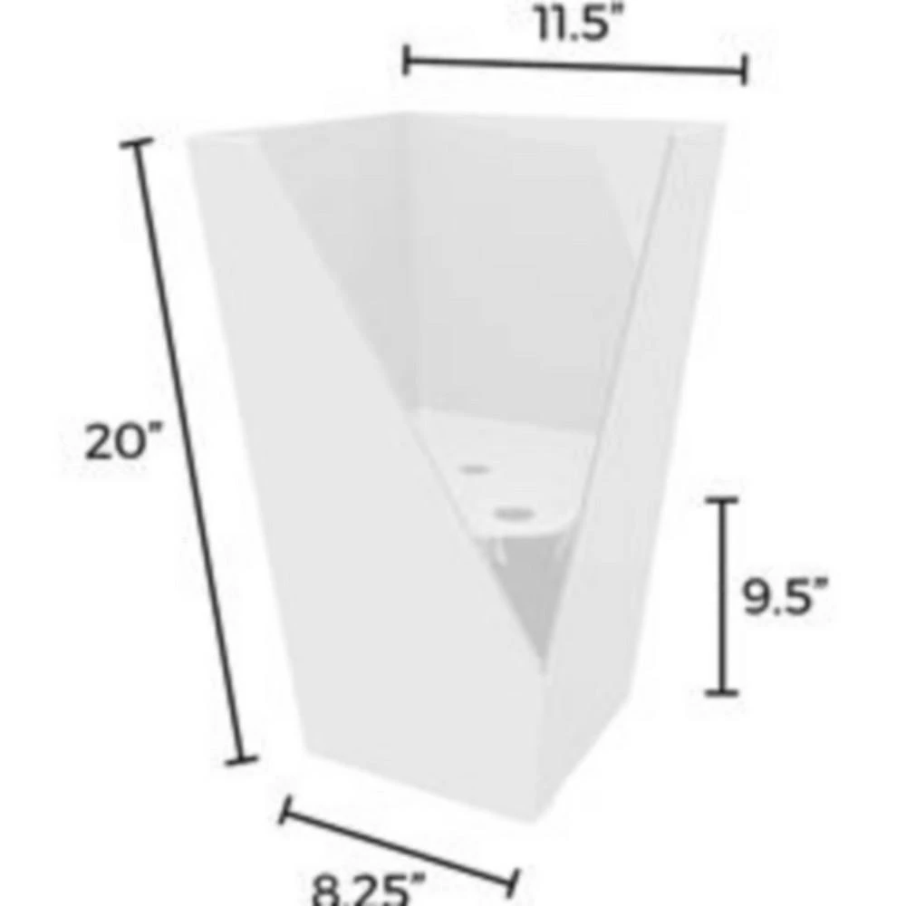 商品Bloem|Finley Indoor/Outdoor Plastic Square Planter, Casper White 20 Inches,价格¥348,第3张图片详细描述