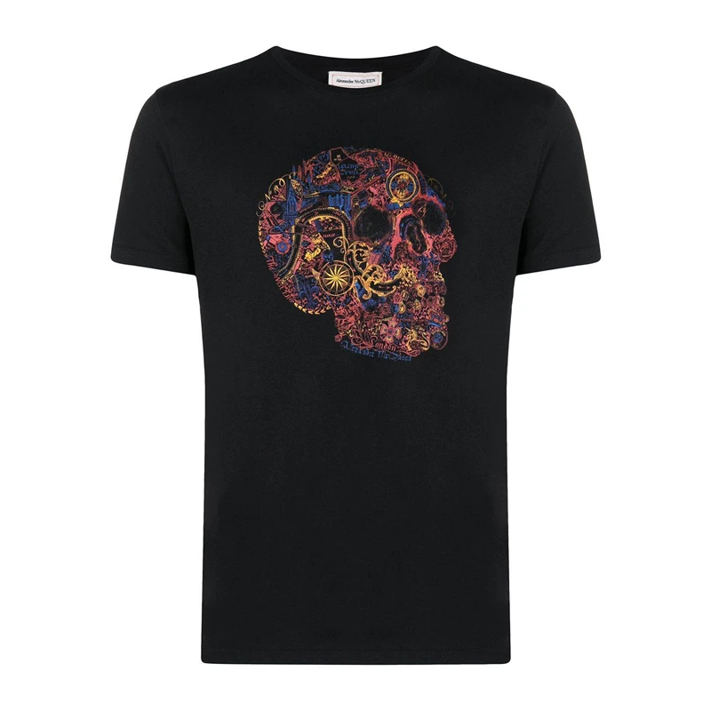 ALEXANDER MCQUEEN 亚历山大·麦昆 男士黑色棉质T恤 649873-QQZ53-0901 商品