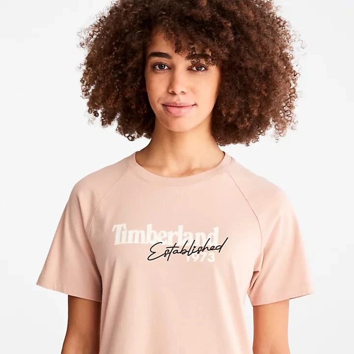 商品Timberland|Raglan-sleeve Logo T-Shirt for Women in Light Pink,价格¥117,第5张图片详细描述