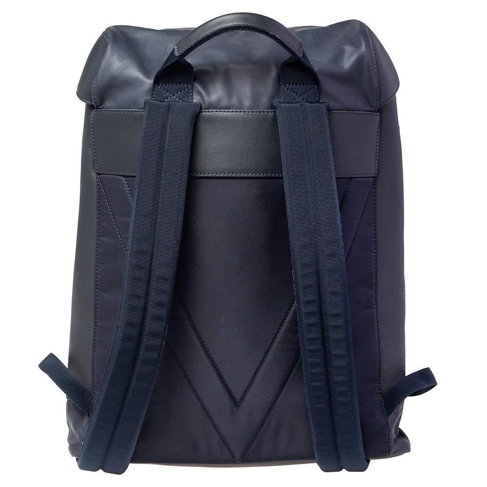 Louis Vuitton Navy Leather and Nylon V Line Pulse Backpack商品第4张图片规格展示