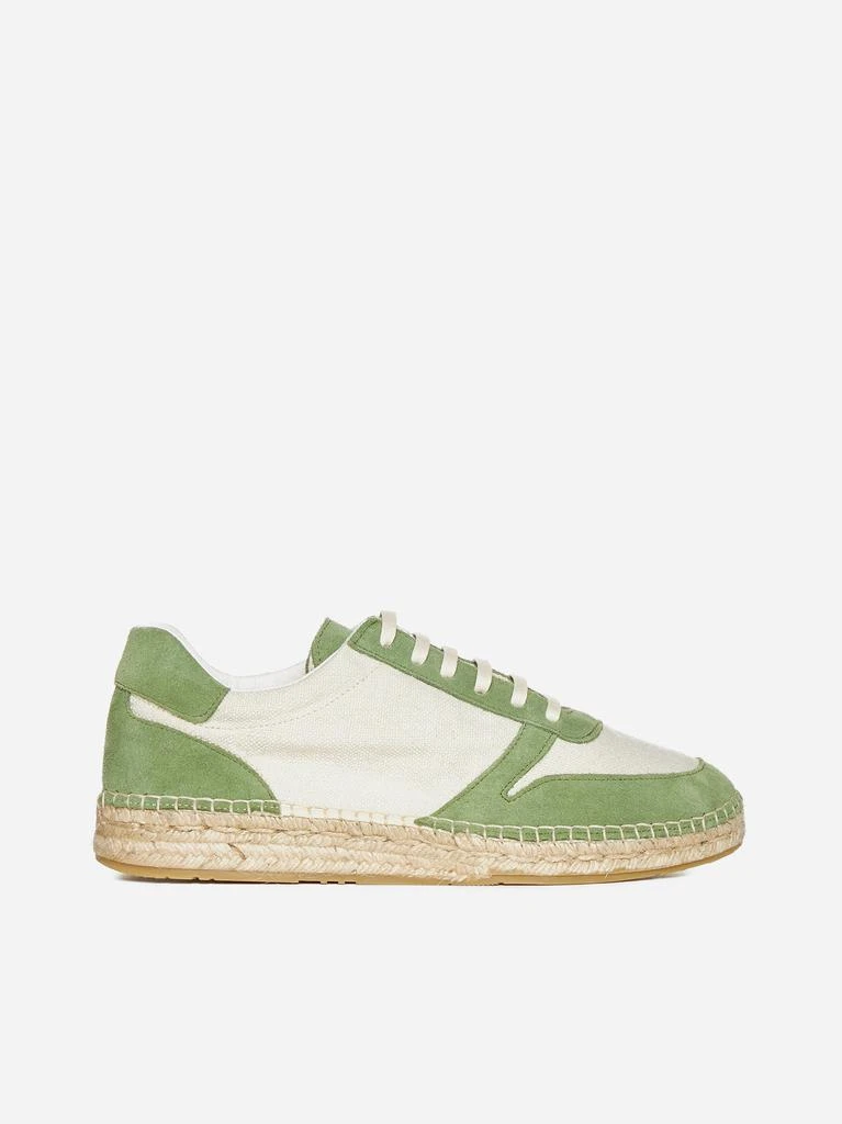 商品TAGLIATORE|Suede and canvas espadrille sneakers,价格¥1541,第1张图片