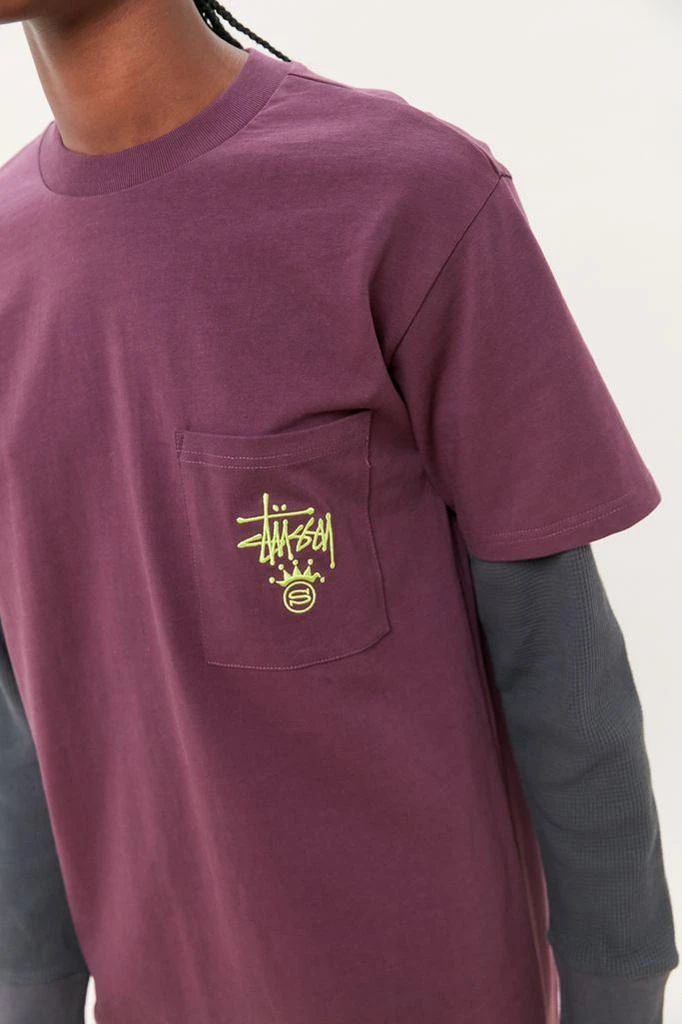 商品STUSSY|Stussy Neal Twofer Layered Long Sleeve T-Shirt Dress T恤,价格¥378,第1张图片