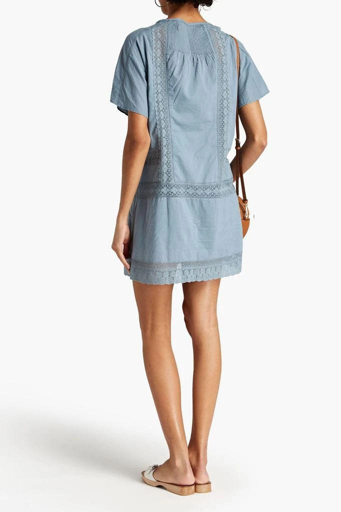 商品VANESSA BRUNO|Crocheted lace-trimmed cotton-voile mini dress,价格¥394,第1张图片