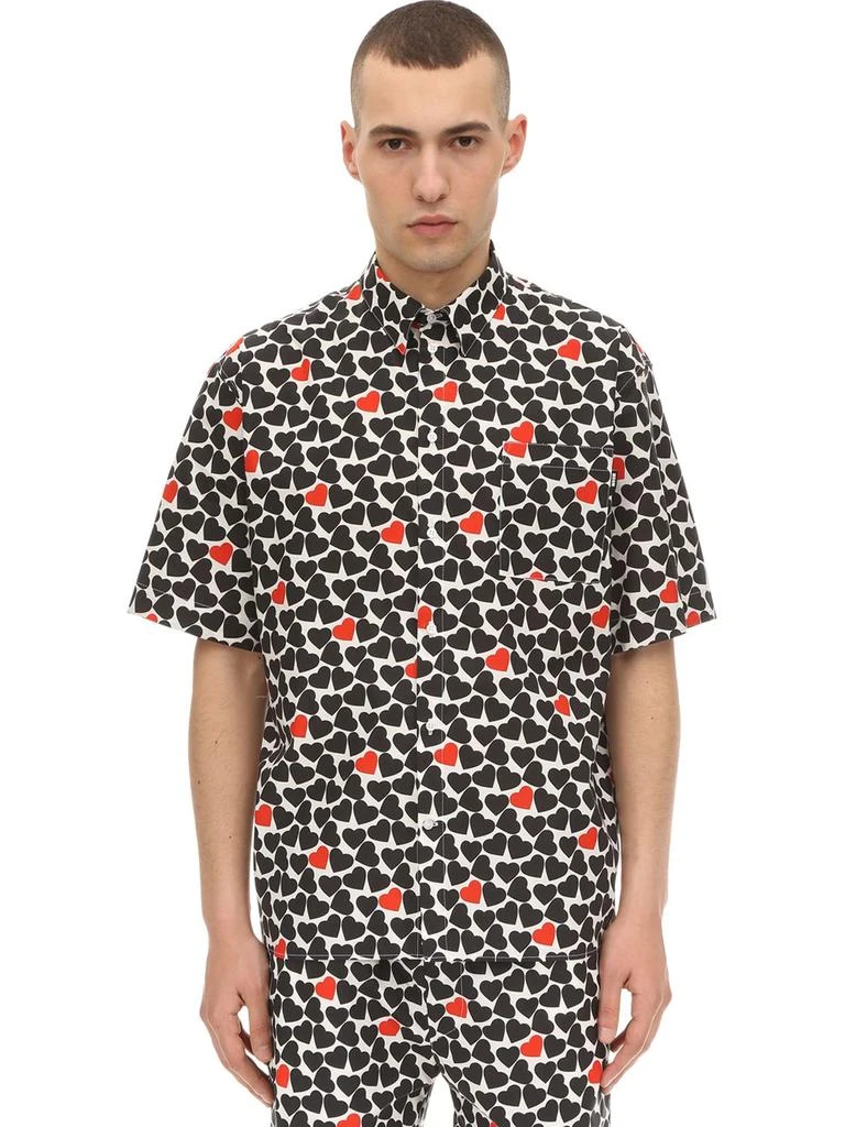 商品MSGM|Lvr Exclusive Heart Print Poplin Shirt,价格¥750,第1张图片