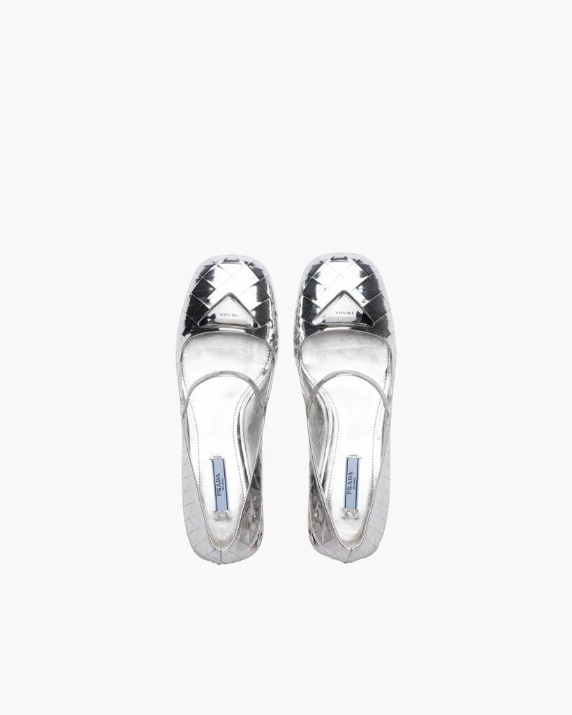 商品Prada|PRADA Metallic leather décolleté,价格¥7327,第5张图片详细描述