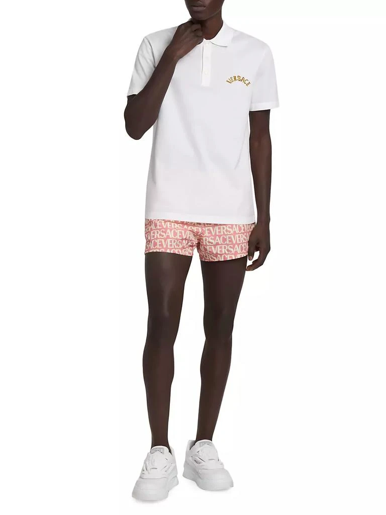 商品Versace|Embroidered Cotton Polo Shirt,价格¥4182,第2张图片详细描述