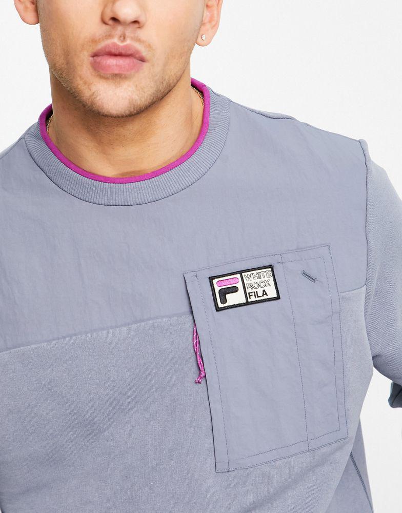 Fila colourblock sweatshirt with logo in blue商品第3张图片规格展示