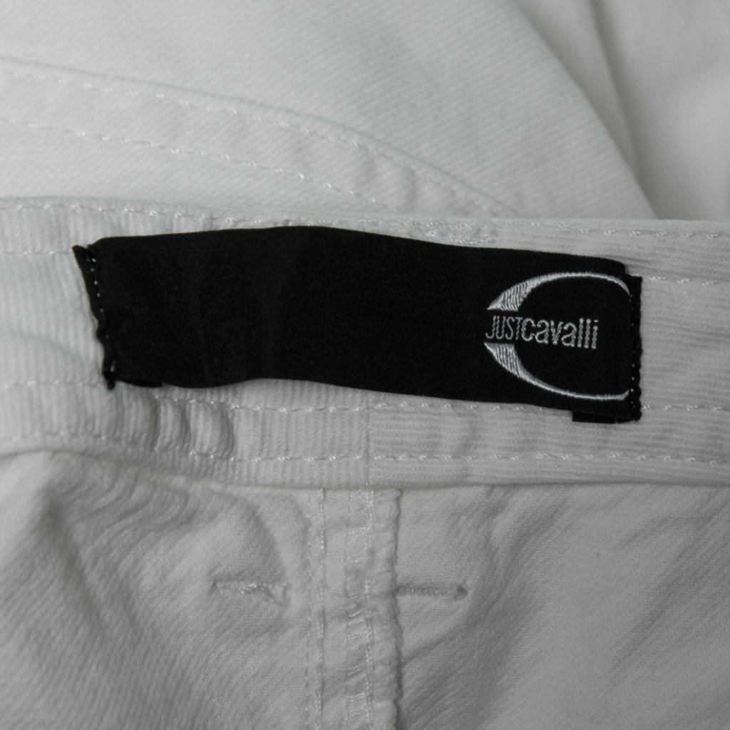 Just Cavalli White Denim Flared Maxi Skirt L商品第4张图片规格展示