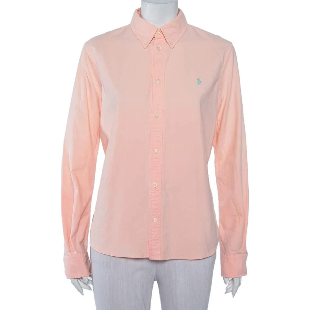 商品[二手商品] Ralph Lauren|Ralph Lauren Orange Cotton Button Front Custom Fit Shirt L,价格¥781,第1张图片