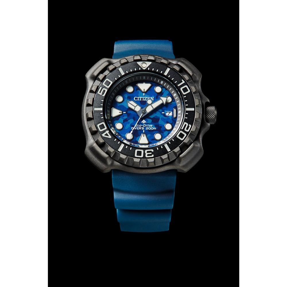 Eco-Drive Men's Promaster Dive Blue Strap Watch, 47mm商品第4张图片规格展示