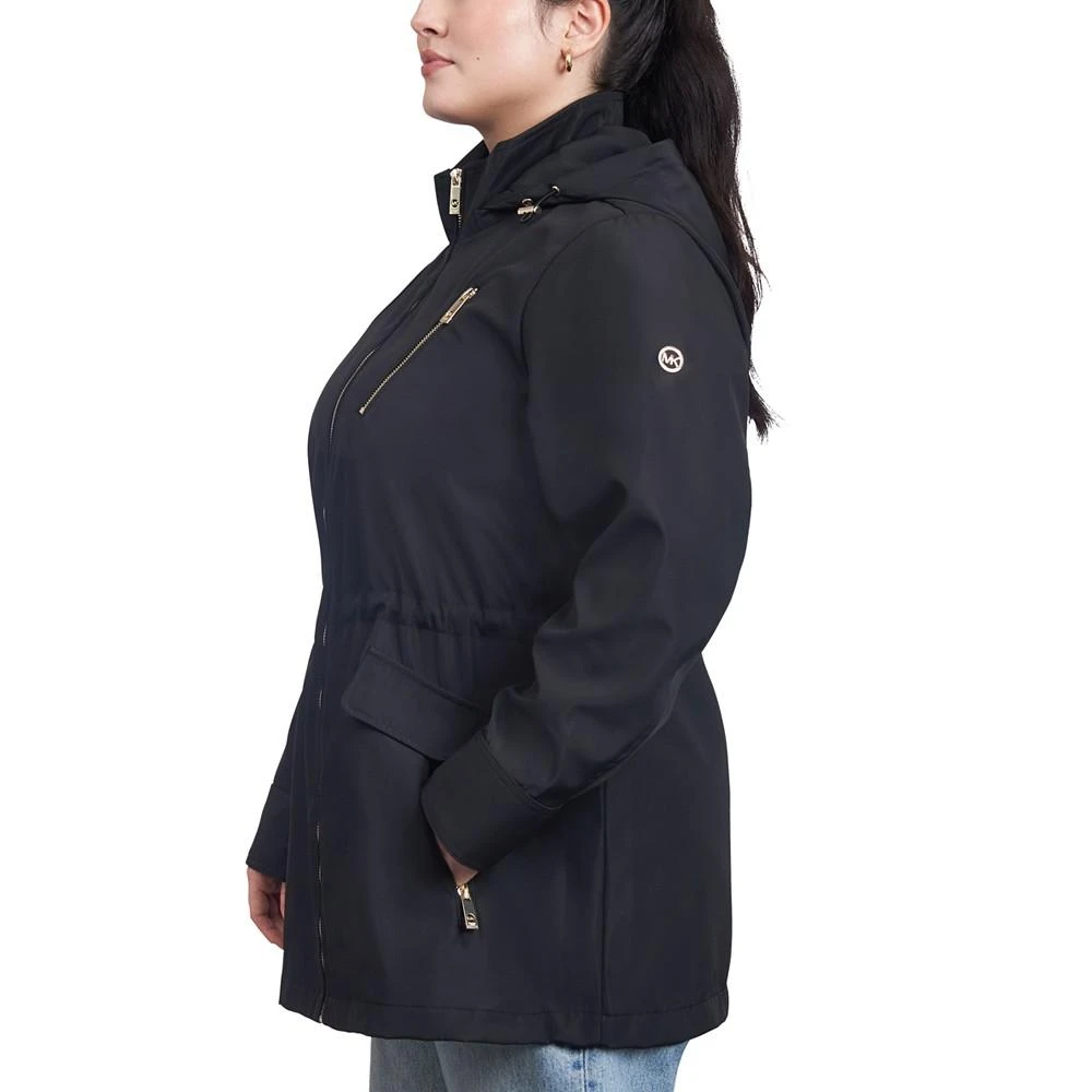 商品Michael Kors|Women's Plus Size Hooded Water-Resistant Anorak Coat,价格¥1488,第3张图片详细描述