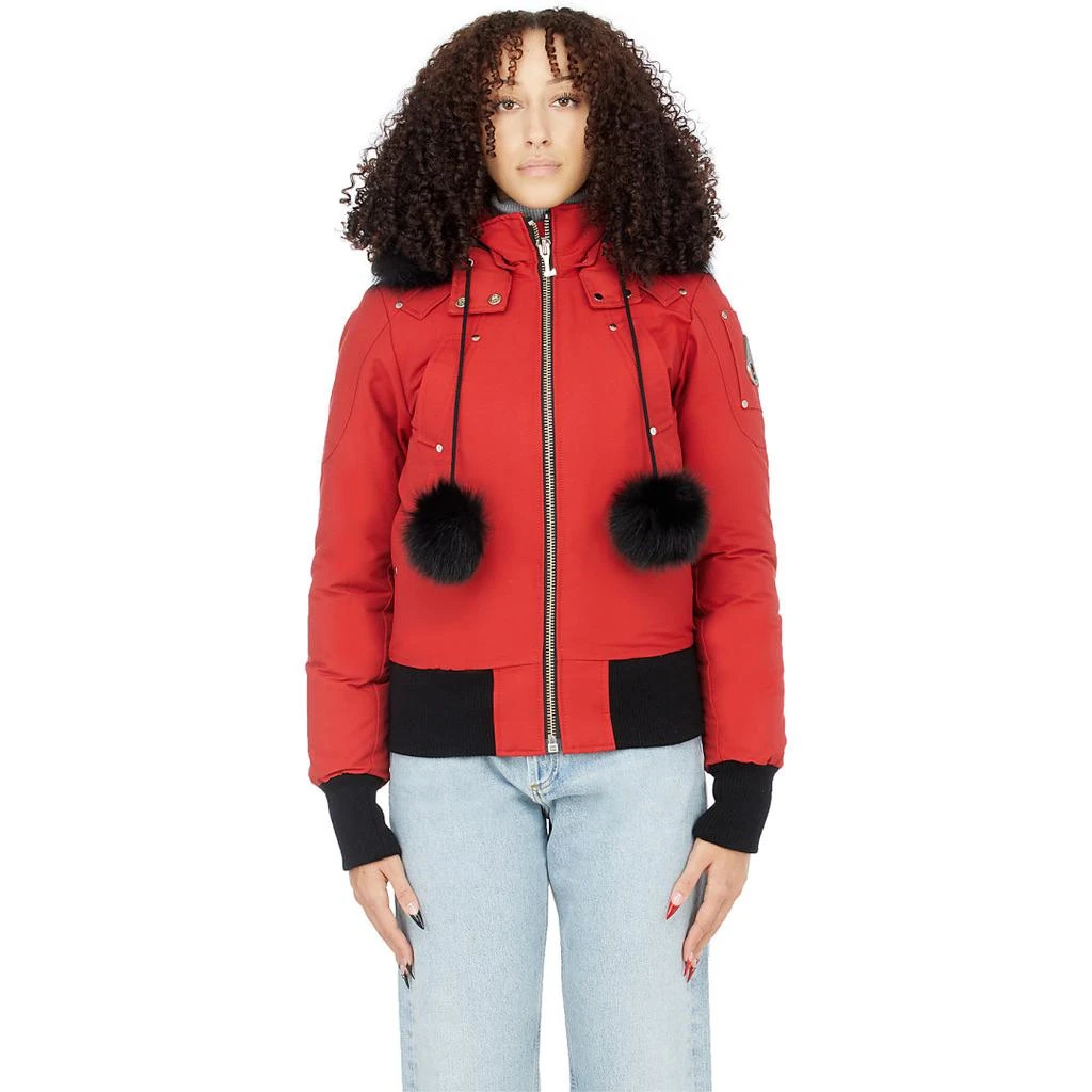 商品Moose Knuckles|Debbie Bomber - Deep Red/Black,价格¥5689,第1张图片