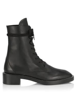 商品Stuart Weitzman|Sondra Studded Leather Combat Boots,价格¥2242,第1张图片