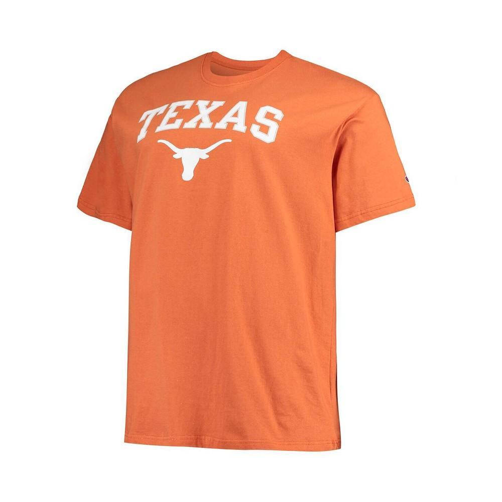 商品CHAMPION|Men's Texas Orange Texas Longhorns Big and Tall Arch Over Wordmark T-shirt,价格¥216,第4张图片详细描述