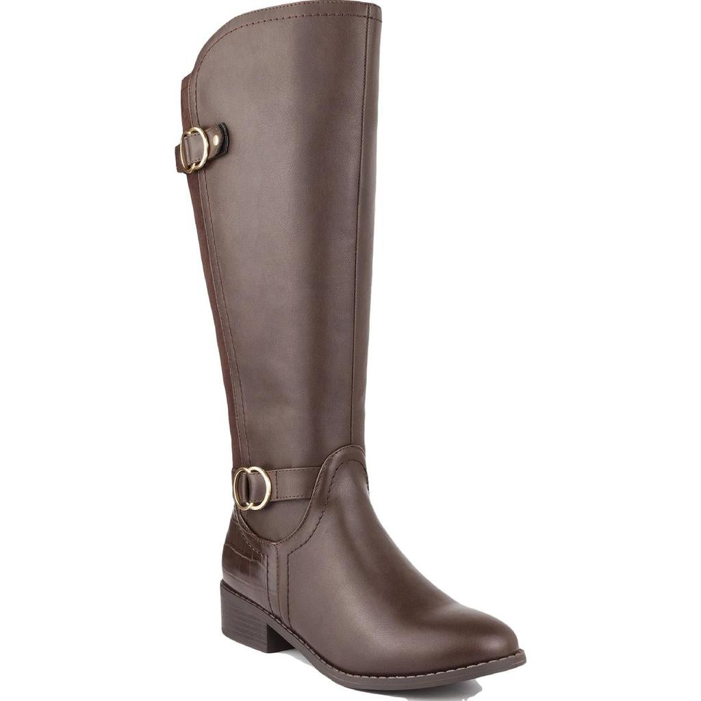Karen Scott Womens Leandraa Wide Calf Zipper Knee-High Boots商品第2张图片规格展示