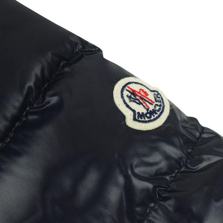 商品Moncler|Navy Aubert Hooded Infant Jacket,价格¥2476,第4张图片详细描述