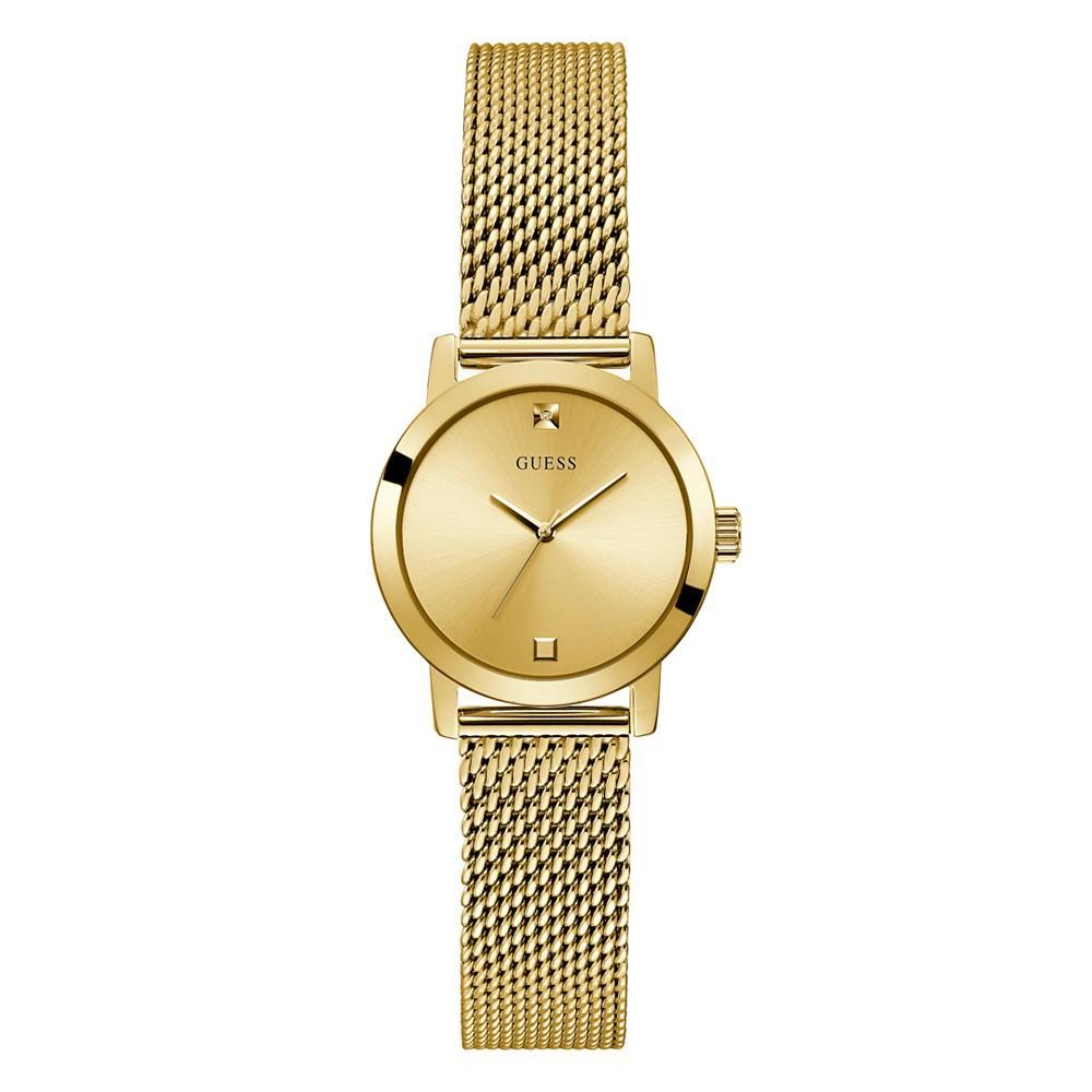 商品GUESS|Women's Gold-Tone Mesh Bracelet Watch 25mm,价格¥743,第1张图片