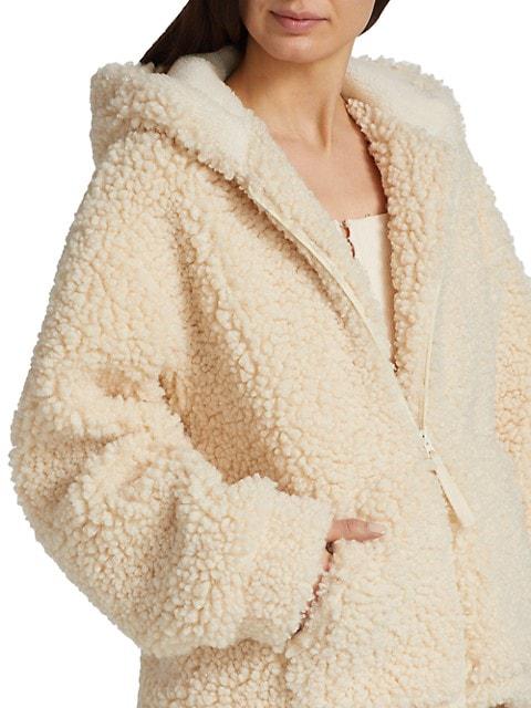 Faux Shearling Hooded Jacket商品第6张图片规格展示