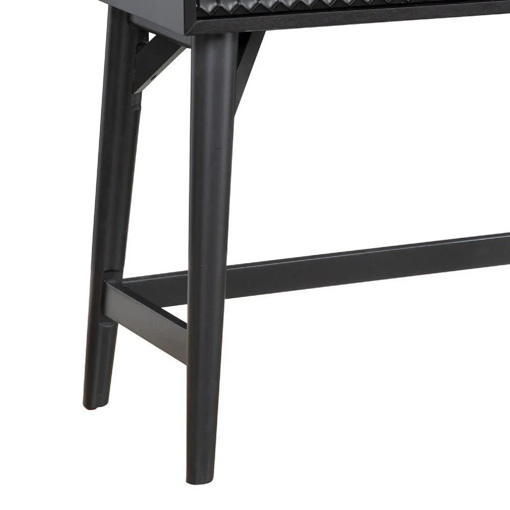 商品FurnizzeMe|Writing Desk with 2 Drawers and Wooden Frame, Black,价格¥11826,第3张图片详细描述