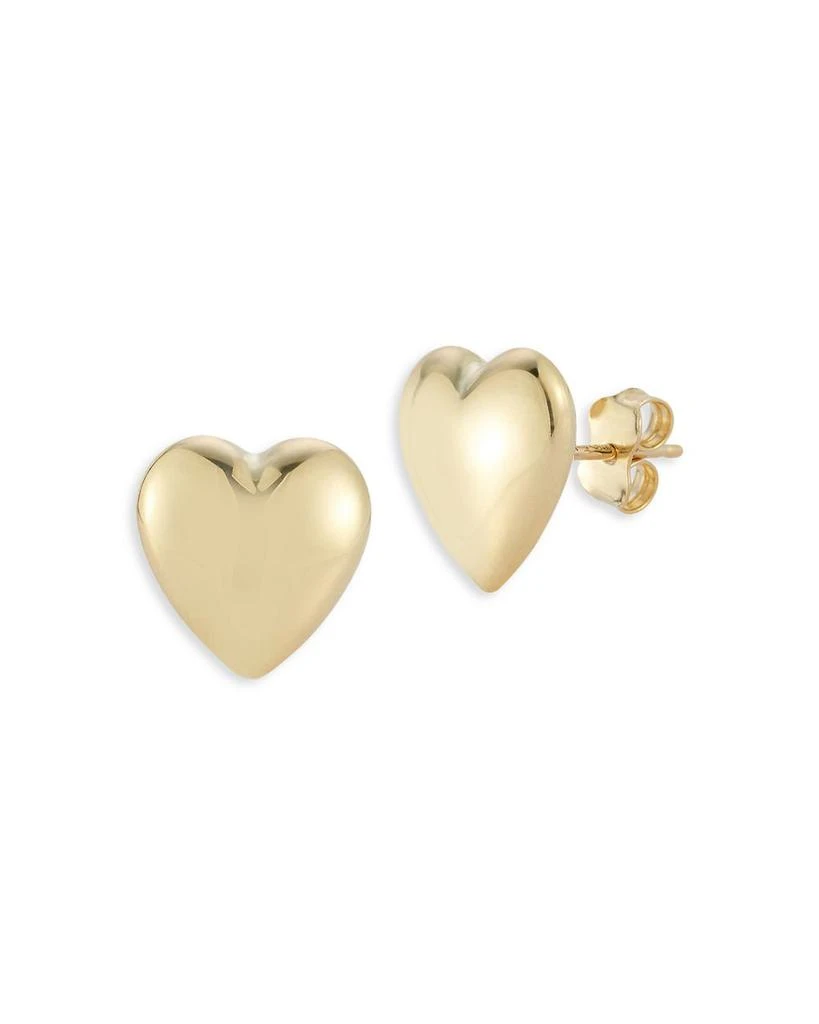 商品Bloomingdale's|Polished Heart Stud Earrings in 14K Yellow Gold,价格¥3631,第1张图片