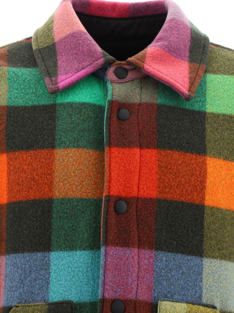 Wool overshirt with check pattern商品第3张图片规格展示