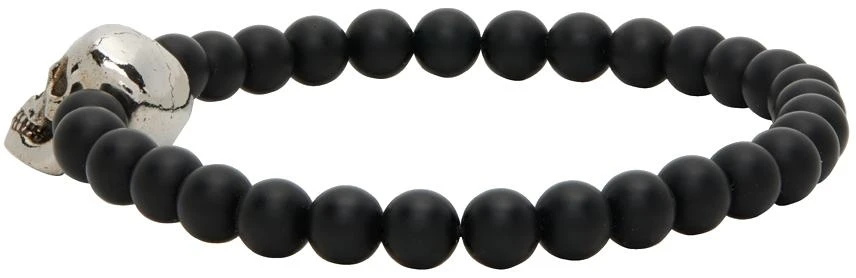 商品Alexander McQueen|Black Skull Beaded Bracelet,价格¥1195,第3张图片详细描述