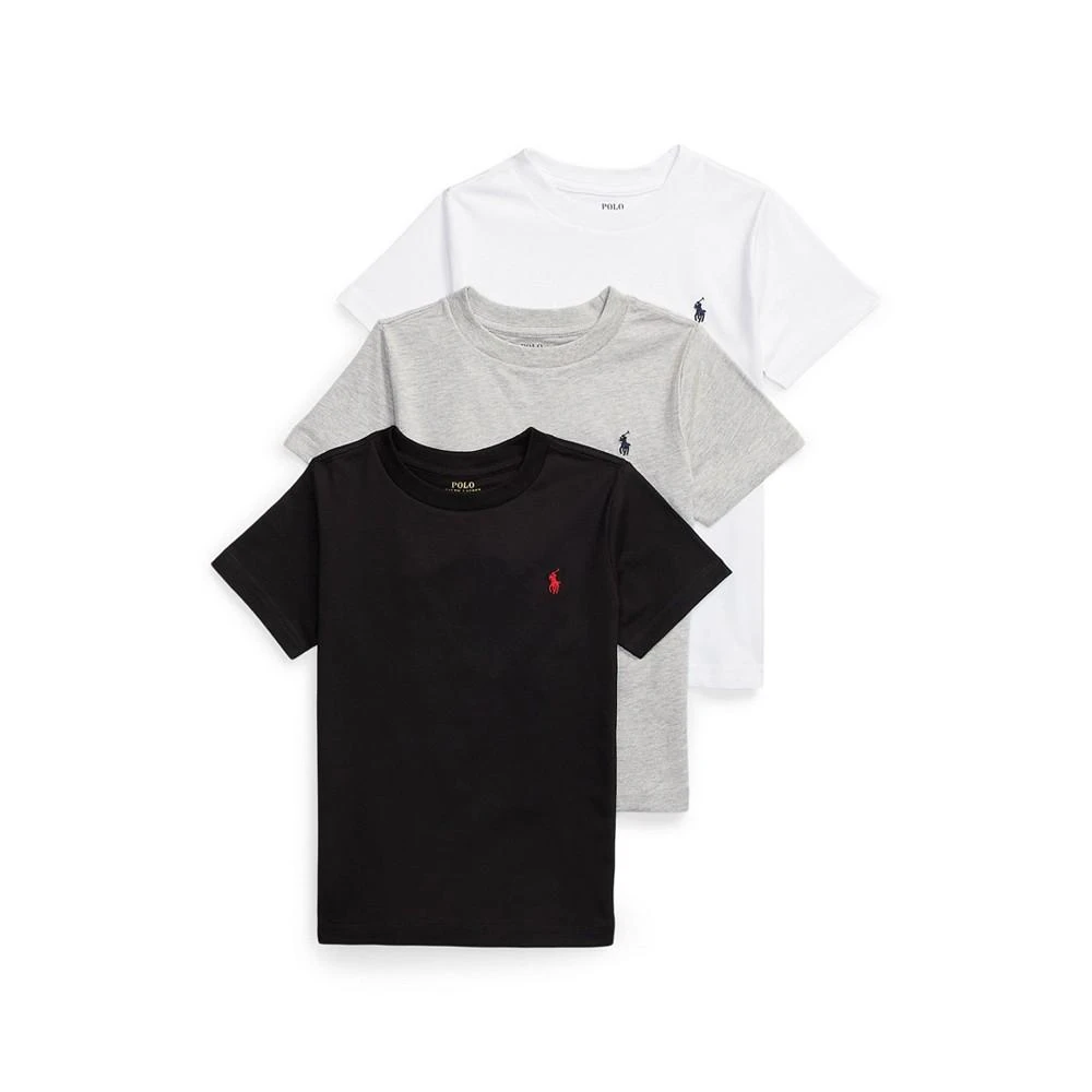 商品Ralph Lauren|Little Boys 3 Piece Cotton Jersey Crewneck T-shirt Set,价格¥364,第1张图片