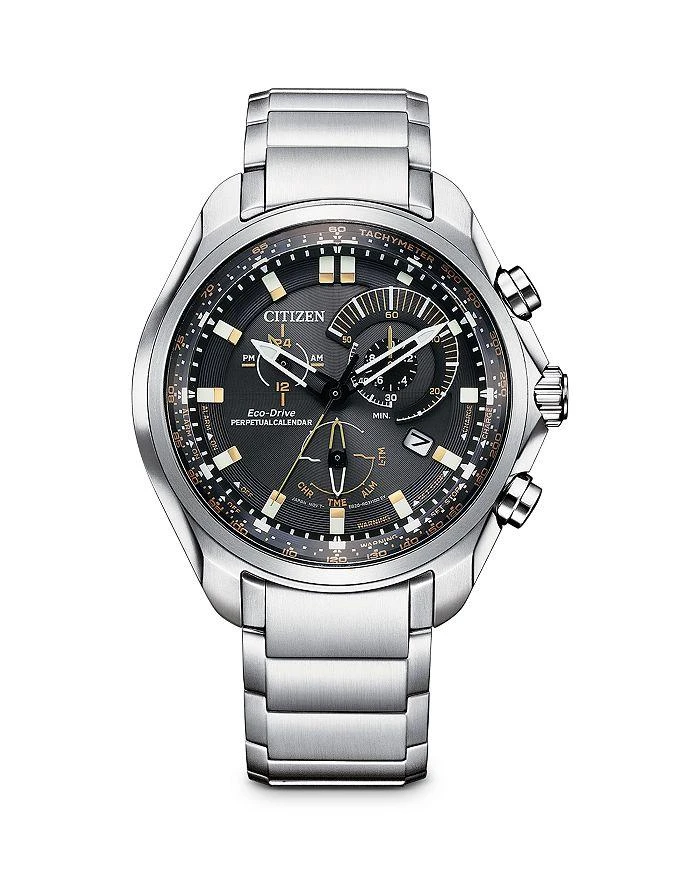 商品Citizen|Sport Luxury Men's Silver-Tone Stainless Steel Watch, 43mm,价格¥3335,第1张图片