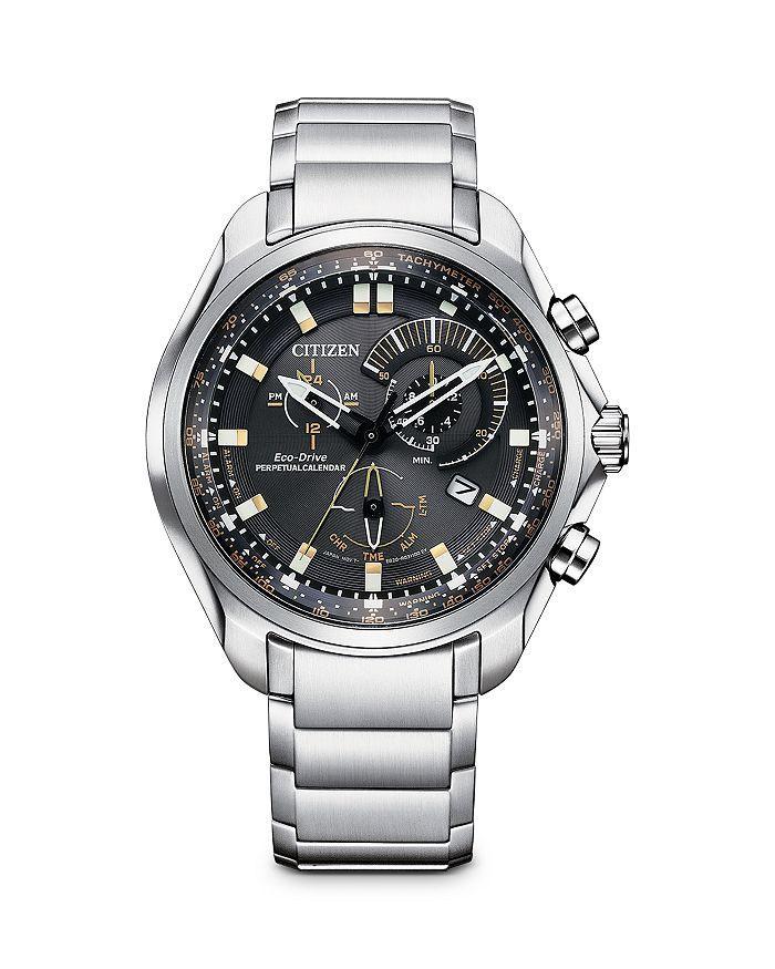 商品Citizen|Sport Luxury Men's Silver-Tone Stainless Steel Watch, 43mm,价格¥3282,第3张图片详细描述