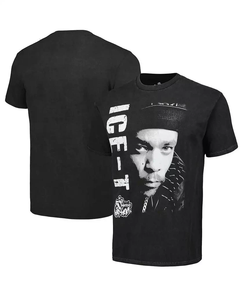 商品Philcos|Men's Black 50th Anniversary of Hip Hop Ice-T Washed Graphic T-shirt,价格¥210,第1张图片