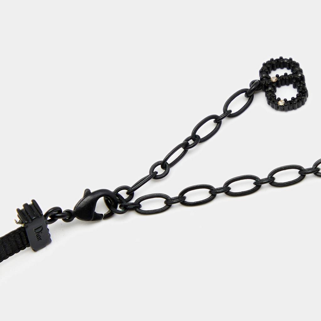 Dior Black J'adior Crystal Studded Choker Necklace商品第4张图片规格展示