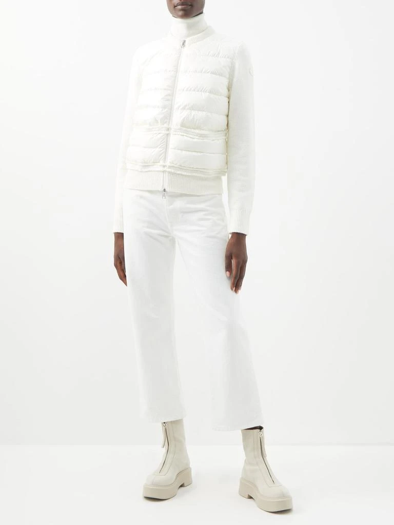 商品Moncler|Knitted-sleeve quilted down jacket,价格¥7845,第2张图片详细描述
