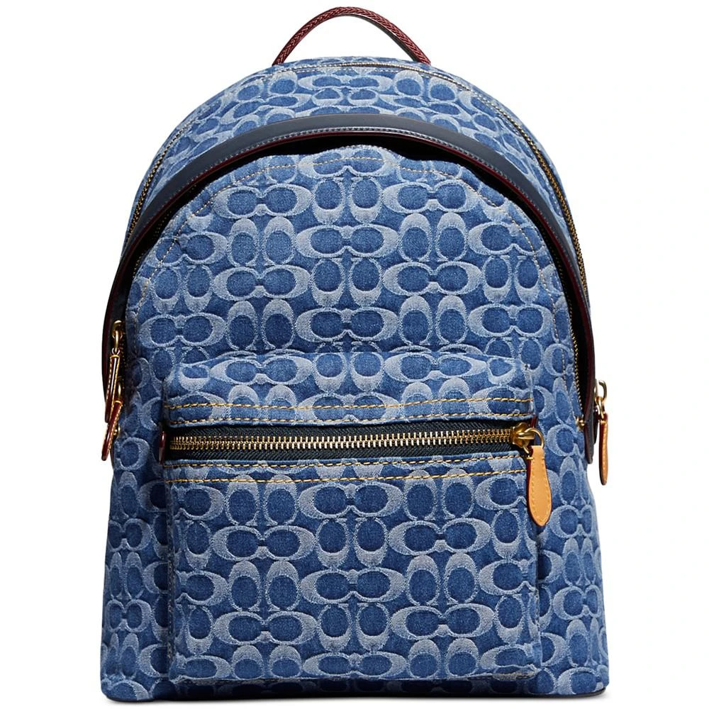 商品Coach|Men's Charter Signature Denim Backpack,价格¥2602,第1张图片