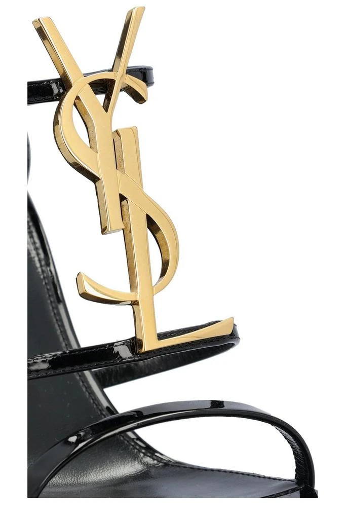 商品Yves Saint Laurent|Saint Laurent Cassandre Logo Plaque Sandals,价格¥7067,第4张图片详细描述