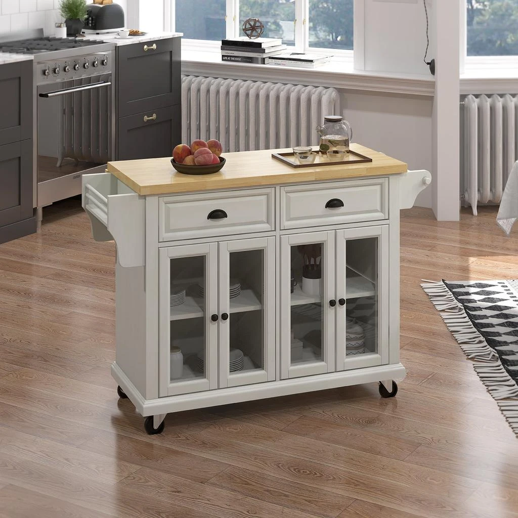 Taenarius 51.2"Wide Rolling Kitchen Island 商品