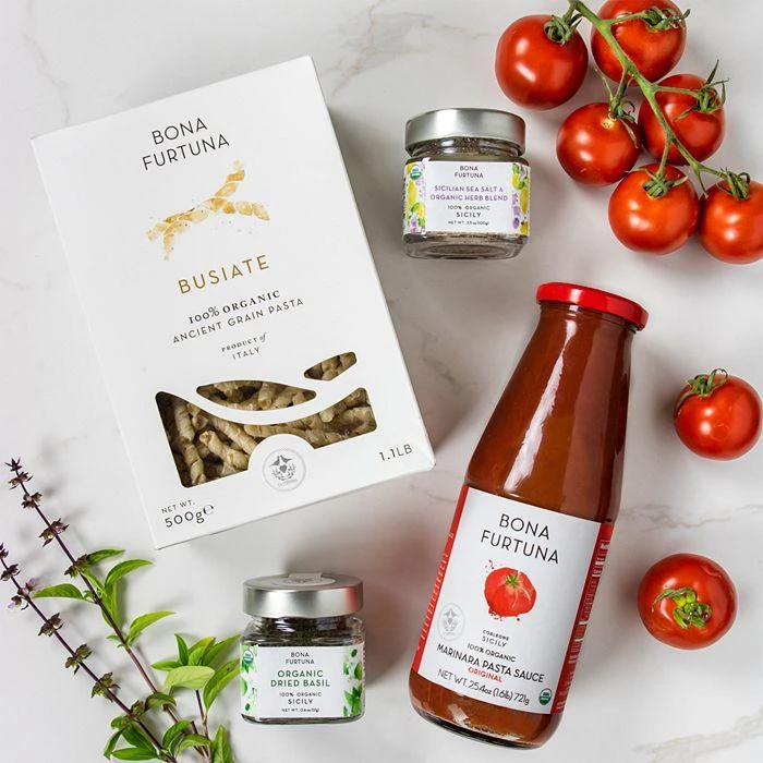 商品Bona Furtuna|Trapani Organic Pasta and Sauce Gift Set,价格¥625,第3张图片详细描述