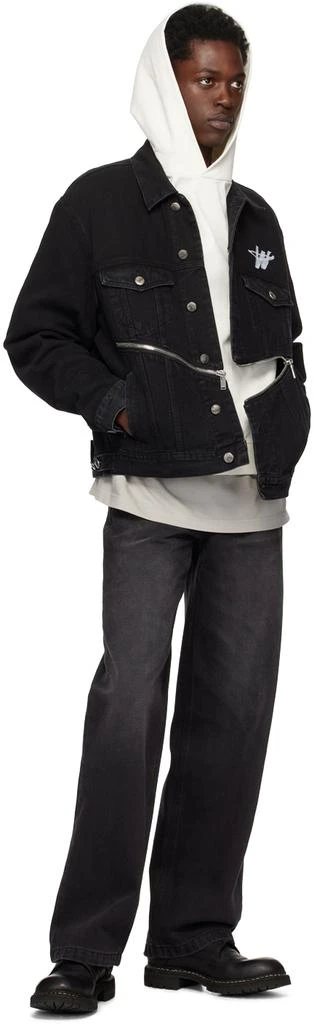 商品We11done|Black Zipper Denim Jacket,价格¥1401,第4张图片详细描述