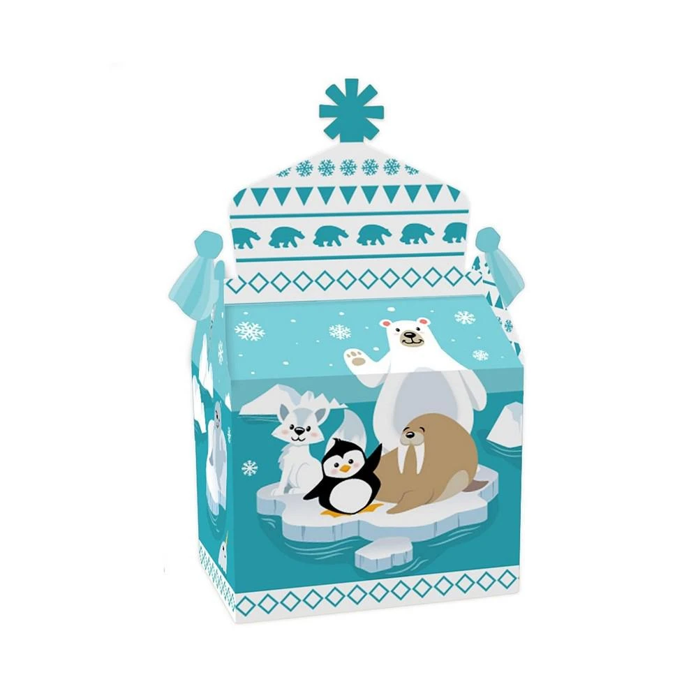 商品Big Dot of Happiness|Arctic Polar Animals - Treat Box Party Favors - Winter Baby Shower or Birthday Party Goodie Gable Boxes - Set of 12,价格¥142,第1张图片
