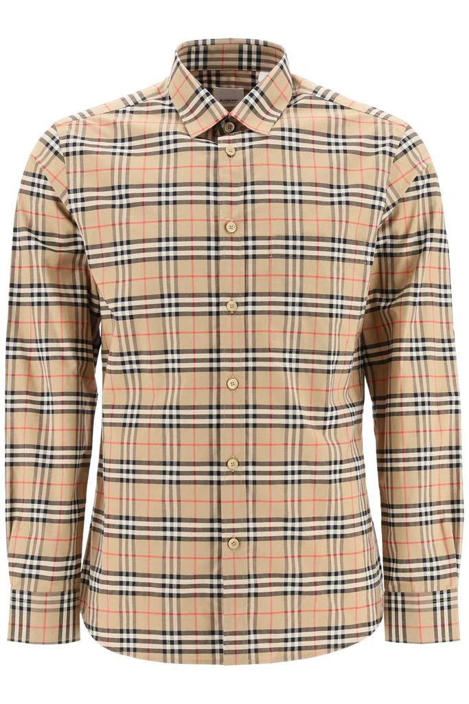 商品Burberry|Burberry Checked Long-Sleeved Shirt,价格¥2839,第1张图片