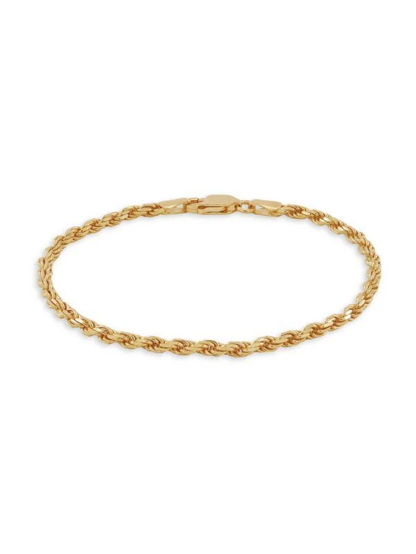 商品Saks Fifth Avenue|18K Yellow Goldplated Sterling Silver Rope Chain Bracelet,价格¥249,第1张图片