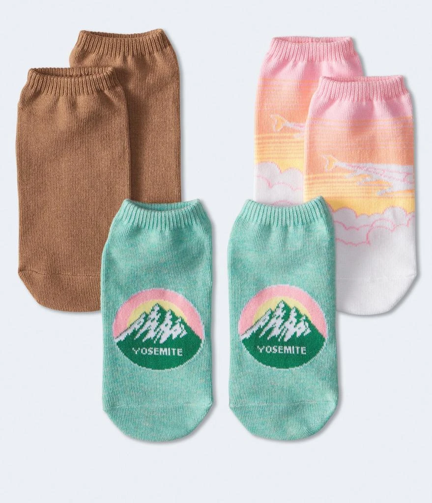 商品Aeropostale|Aeropostale Yosemite Mountain Ankle Sock 3-Pack,价格¥48,第1张图片