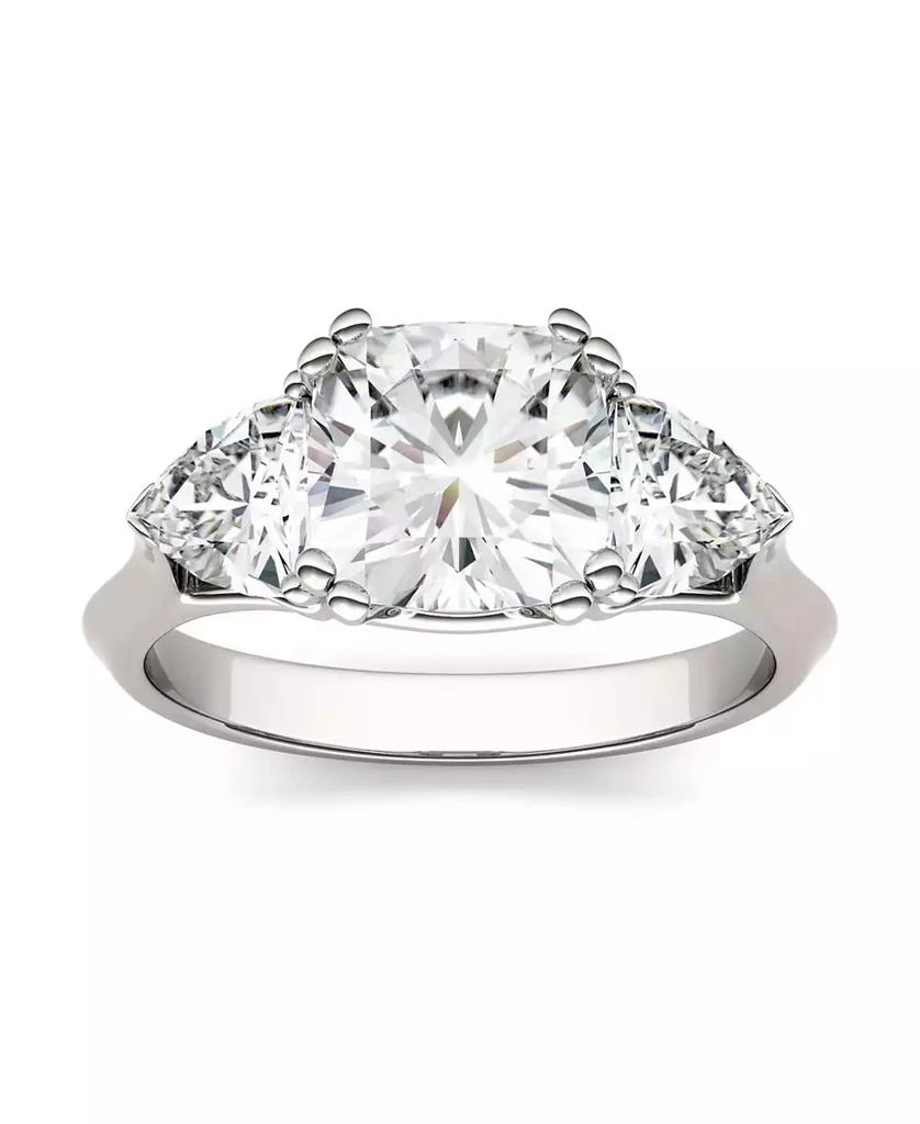 商品Charles & Colvard|Moissanite Three Stone Ring 3 ct. t.w. Diamond Equivalent in 14k White Gold,价格¥13389,第3张图片详细描述