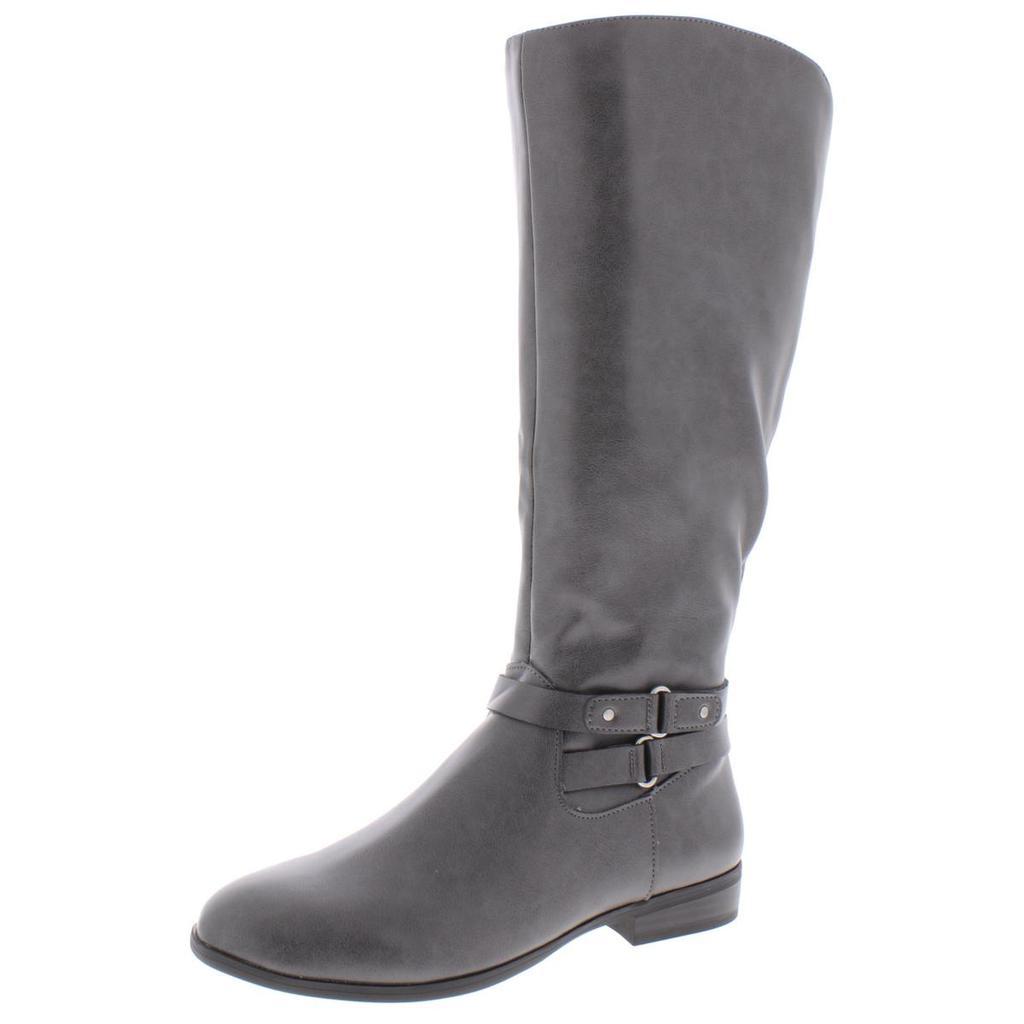 Style & Co. Womens Kindell Faux Leather Round Toe Riding Boots商品第5张图片规格展示