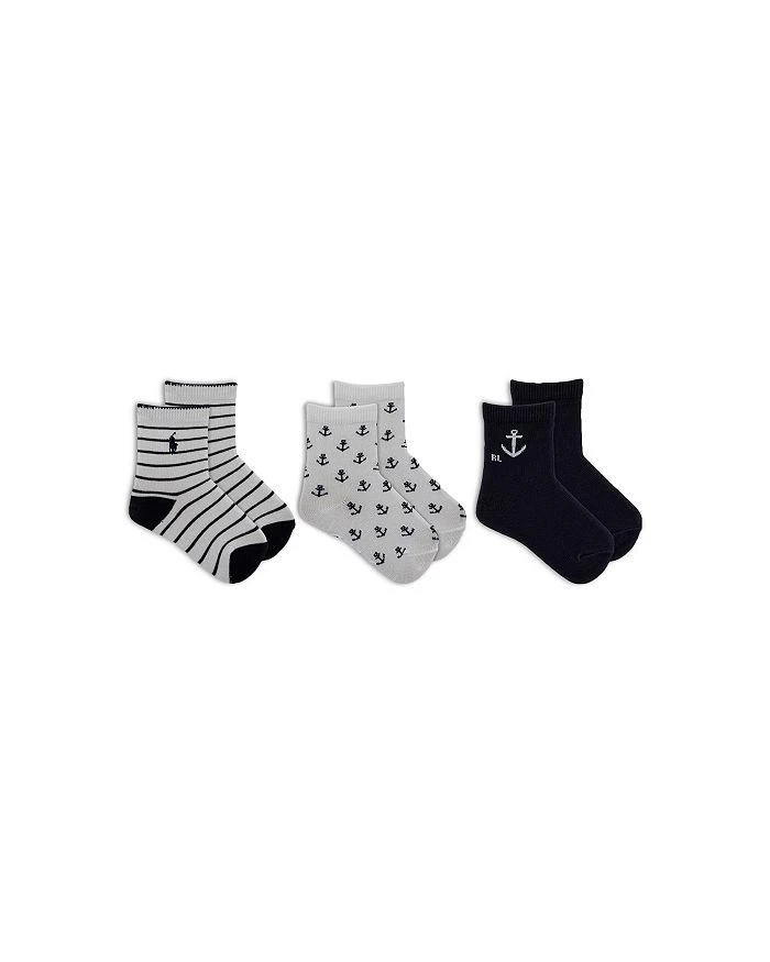 商品Ralph Lauren|Unisex Nantucket Socks, 3 Pairs - Baby,价格¥80,第1张图片