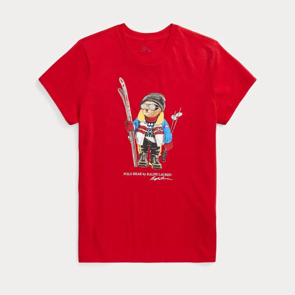 商品Ralph Lauren|Polo Ralph Lauren Ski Bear Printed Cotton-Jersey T-Shirt,价格¥555,第1张图片