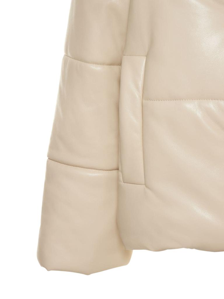 Hide Faux Leather Puffer Jacket商品第4张图片规格展示