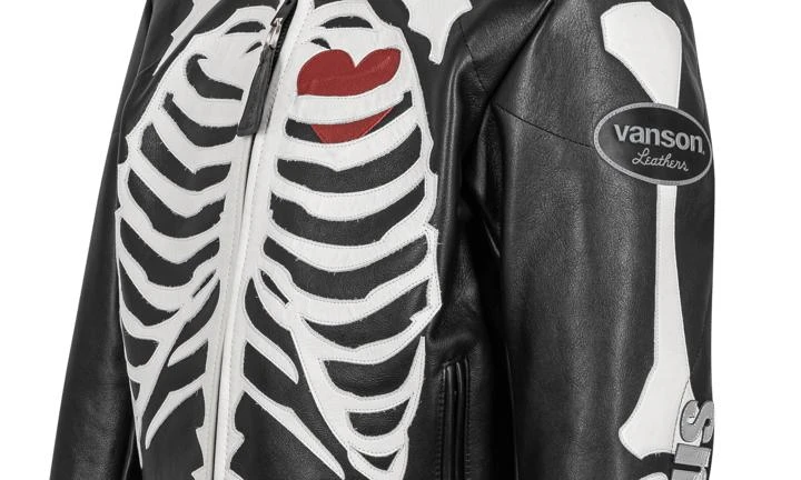 Vanson Leathers Fly Geenius Bone Flat W/ Heart 商品