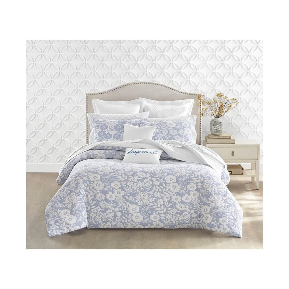 商品Charter Club|Silhouette Floral 3-Pc. Comforter Set, King, Created for Macy's,价格¥3013,第5张图片详细描述
