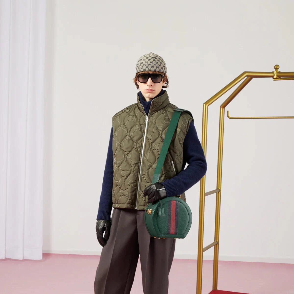 【预售】 古驰 24秋冬 女士 收纳包 GUCCI SAVOY系列迷你帽子收纳盒 722185 AAA84 3045 商品