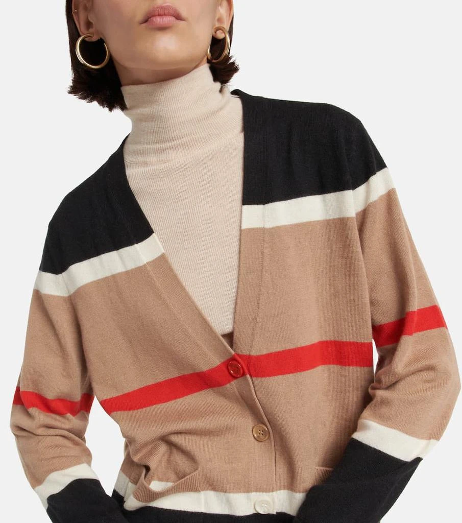 商品Burberry|Striped cashmere and silk cardigan,价格¥8177,第5张图片详细描述